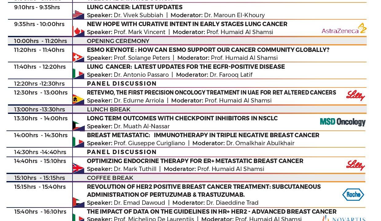 2nd EOS Annual Conference - Agenda - EOS | Emirates Oncology Society